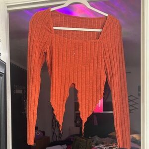 SHEIN Iconic Orange Top